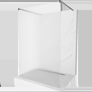Mexen Kioto свободностояща душ стена 120 x 200 cm, 8 mm релефни, четкано оръдие сиво - 800-120-002-66-09 (800-120-002-66-09)