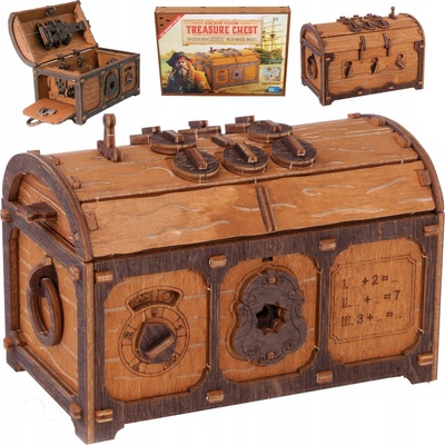 WOODEN CITY 3D dřevěné puzzle Escape room: Truhla s pokladem 165 ks – Zbozi.Blesk.cz