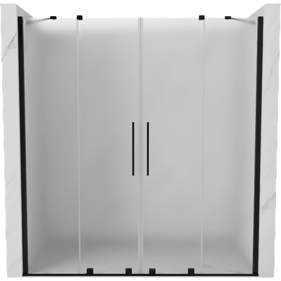 Mexen Velar Duo плъзгащи се душ врати 180 см, матирани, черни - 871-180-000-32-70 (871-180-000-32-70)
