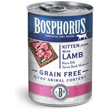 Bosphorus KITTEN FOOD with LAMB GRAIN FREE - консерва за подрастващи котенца с вкусно, прясно агнешко БЕЗ ЗЪРНО, 415 гр Турция