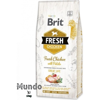 Brit Dog Fresh Chicken & Potato Adult Great Life 12 kg