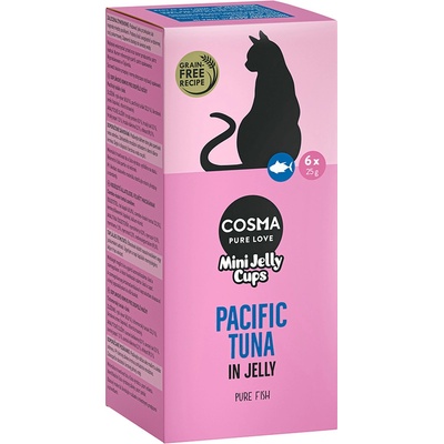 Cosma 6х25г Mini Jelly Cups Cosma, лакомство за котки - тихоокеанска риба тон