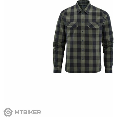 Cube košel'a dlhý rukáv olive check