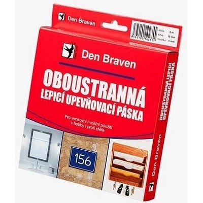Den Braven Obojstranne lepiaca upevňovací páska 15 × 1 mm × 5 m