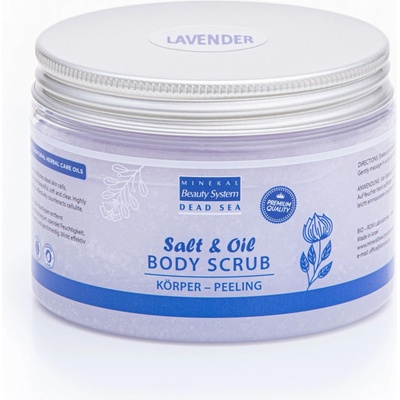 Mineral Beauty System telový peeling so soľou a olejom Levanduľa 300 g