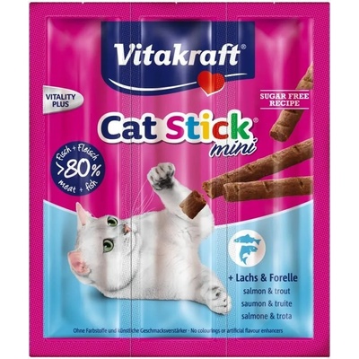 Vitakraft Cat Stick Саламени пръчици за коъка със сьомга и Омега-3, 3бр