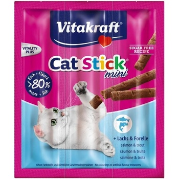 Image 1 of Vitakraft Cat Stick Саламени пръчици за коъка със сьомга и Омега-3, 3бр