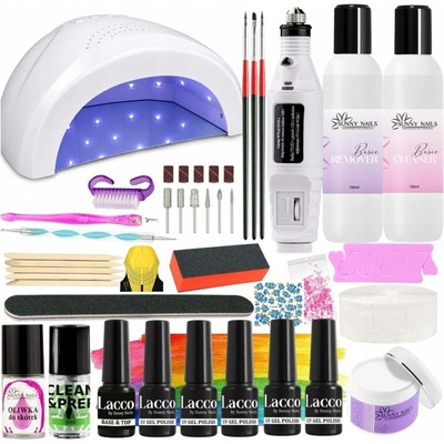 Sada pro hybridní manikúru Sunny Nails s UV LED lampou 48W
