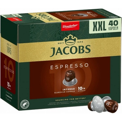 Jacobs Espresso Intenso inenzita 10 kapsle pro Nespresso 40 ks