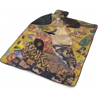Sablio Plážová deka Dáma s vejárom Gustav Klimt