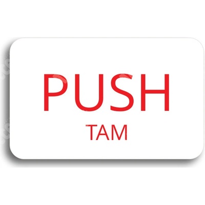 ACCEPT Tabulka SEM - TAM - typ 27 (80 x 50 mm) - bílá tabulka - barevný tisk bez rámečku