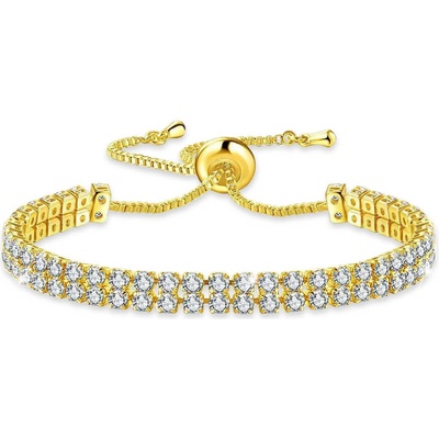 Elanis Jewel Pozlacený náramek Melanie Gold s krystaly Swarovski EJ00692