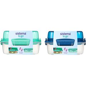 Holmes Products (Europe) Limited Система кутия за обяд за вкъщи LunchStack Square 1.24 л, микс от цветове