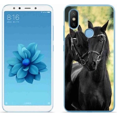 Pouzdro mmCase Gelové Xiaomi Mi A2 - dva černí koně