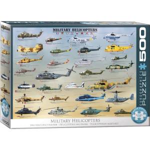 EUROGRAPHICS Пъзел Eurographics от 500 XXL части - Военни хеликоптери (65000088)