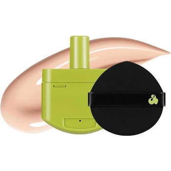 Unleashia Фон дьо тен Satin Wear Healthy-Green, 14N, пълнител, 15 g + Гъба за грим