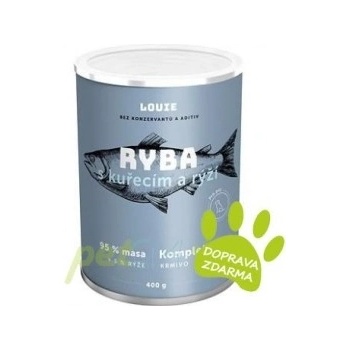 Louie Dog rybie s kuracím a ryžou 400 g