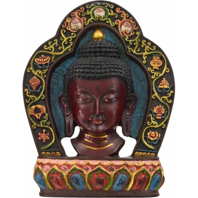 Sanu Babu Maska Buddha, ručně malovaná, 18x4x23cm (4D)