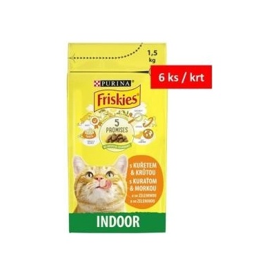 FRISKIES Indoor Cats kuře se zeleninou 1,5 kg