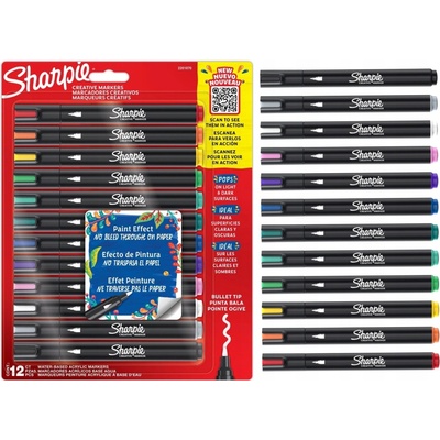 Sharpie Akrylový popisovač Acrylic Marker Bullet sada 12 ks 2091