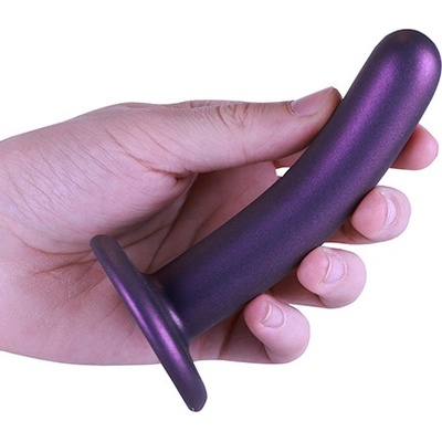 Ouch! Smooth Silicone G-Spot Dildo 5"/12 cm Purple