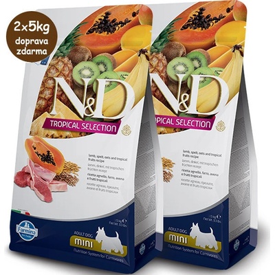 N&D Adult Mini Dog Tropical Selection Lamb 2 x 5 kg