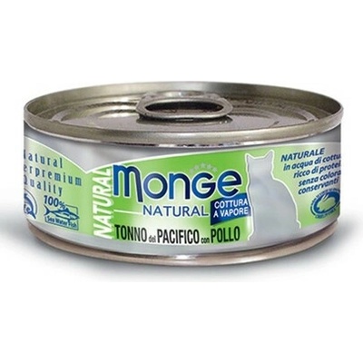 MONGE Natural Cat kúsky tuniaka s kuracím mäsom 80 g