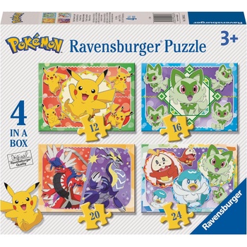 Ravensburger Детски пъзел Ravensburger 4 в 1 - Покемон (7012004026)