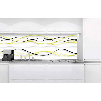 DIMEX ART Фототапет за кухня - течен хром сребро 180 x 60 см