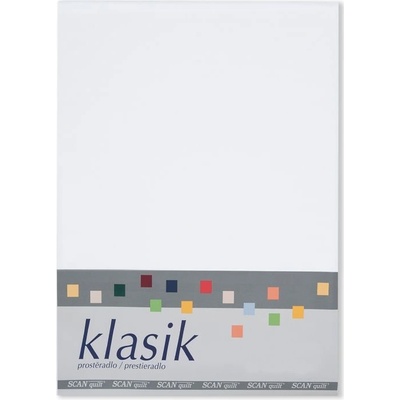 SCANquilt bavlna prostěradlo klasik bílé 260x270