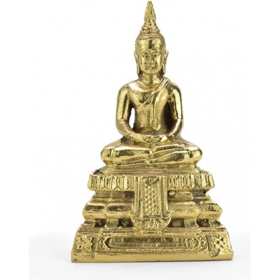 Soška meditující Buddha 2, mosaz, 8 cm