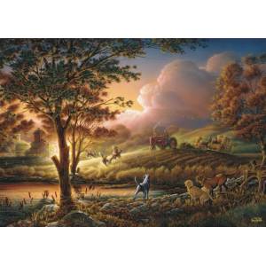 Schmidt Spiele - Puzzle Harvest in the Glow of the Sun - 1 000 piese