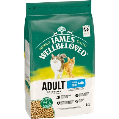 James Wellbeloved Adult Cat Hypoallergenic ryba a rýže 3 x 4 kg