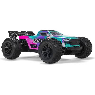 ARRMA Мини Кратон Арма 1/16 MINI KRATON 3S DSC 4X4 RTR Brushless Speed Truck (Battery & Charger Included) Teal/Pink ARA2508ST2 (ARA2508ST2)