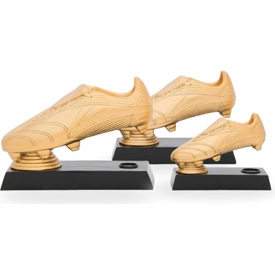 Trofej kopačky v luxusním provedení 15 x 12 cm zlatá/černá