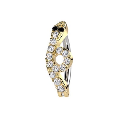 Šperky4U Zlacený piercing do pupíku had WP0101-GD