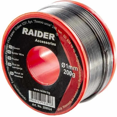 Raider Тинол 1.0мм, 60%Sn, 40%Pb, 200гр. RAIDER 209924 (209924)