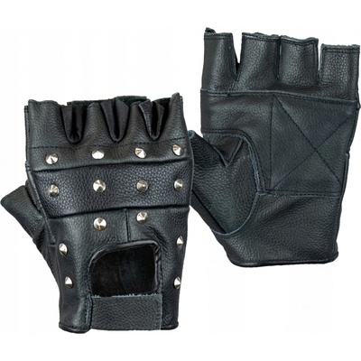 Mil-tec Biker bez prstov s nitmi čierne