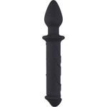 XMS Двойна отливка - Дилдо и Butt Plug "BLACK TOREADOR" 23 см