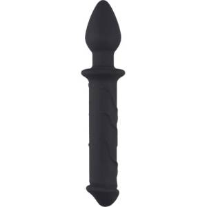 XMS Двойна отливка - Дилдо и Butt Plug "BLACK TOREADOR" 23 см