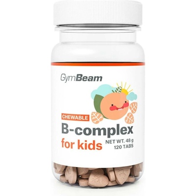 GymBeam Chewable B-complex for kids apricot 120 tablet
