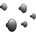 Muuto Куки за стена Dots Metal черни 5 бр (97219)