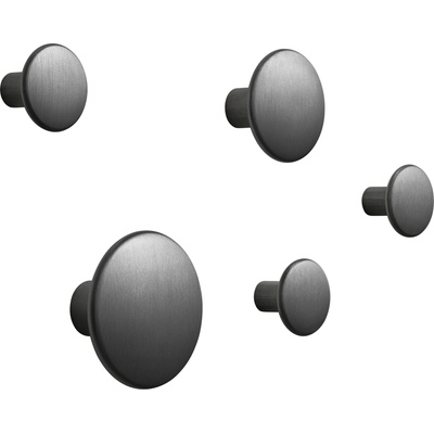 Muuto Куки за стена Dots Metal черни 5 бр (97219)