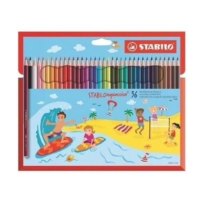 Pastelky STABILO aquacolor, sada 36 ks v kartonovém pouzdru
