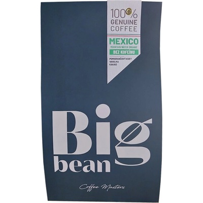 BigBean bezkofeínová Mexico Mountain Water Organic 100% Arabica 0,5 kg