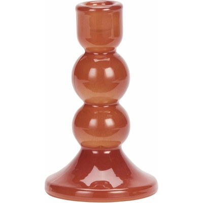 MADAM STOLTZ Sklenený svietnik Red 15 cm