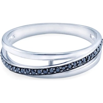 Image 1 of SAVICKI Годежен пръстен: бяло злато. черен диамант