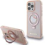 Hello Kitty Кейс Hello Kitty Ring Stand Glitter Electrop Logo MagSafe за iPhone 15 (Hel000117-0)
