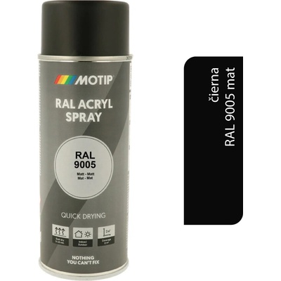 Motip Acryl 400 ml RAL 9005 mat