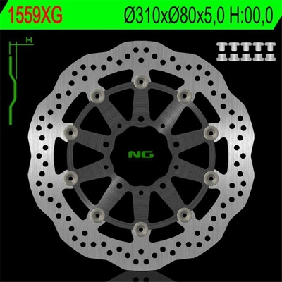 Predný brzdový kotúč NG Kawasaki 1400 ZZR ABS 2006 - 2016